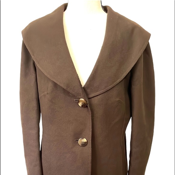 Talbots Petites 100% Wool Chocolate Brown Women’s Career Blazer Jacket Size 10 - Picture 6 of 16